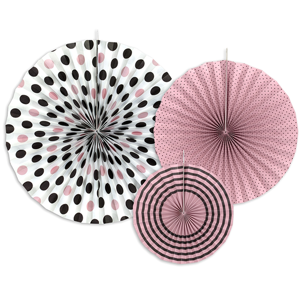 Fächer Rosetten "Sweets Collection" (3 Stück)