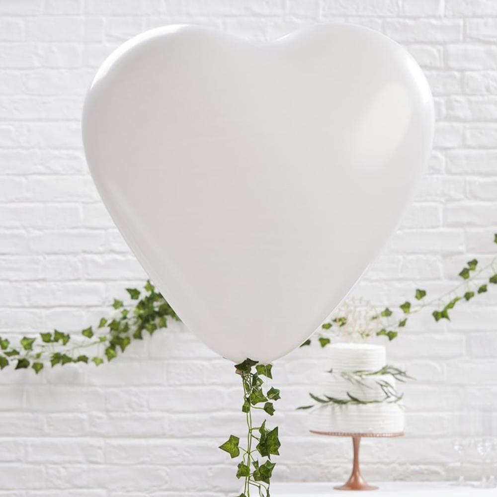 Herzballons XXL Ø 90 cm "Beautiful Botanics" (3 Stück)