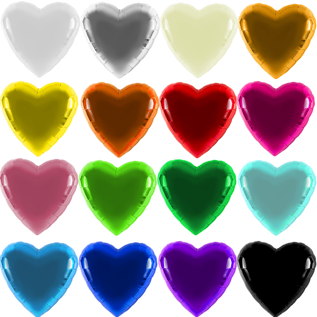 Folienballon Herz "Colour" Ø 45cm gelb