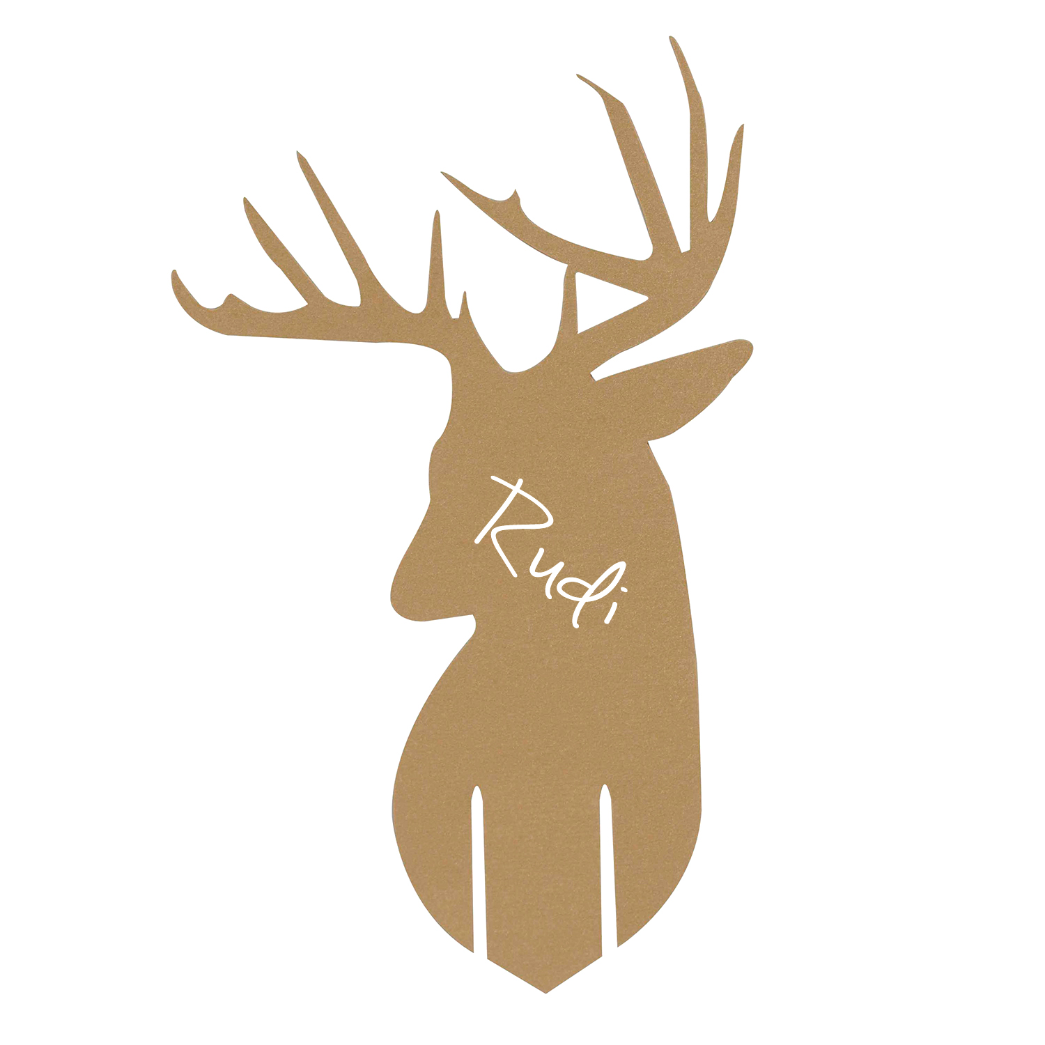 Glasdekoration "Winter Wonderland" Hirsch (10 Stk) ABVERKAUF